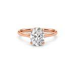 2 carat oval solitaire lab diamond ring UAE