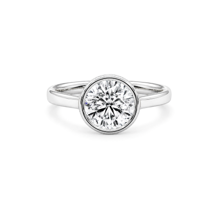 Bezel setting Lab Diamond ring Dubai