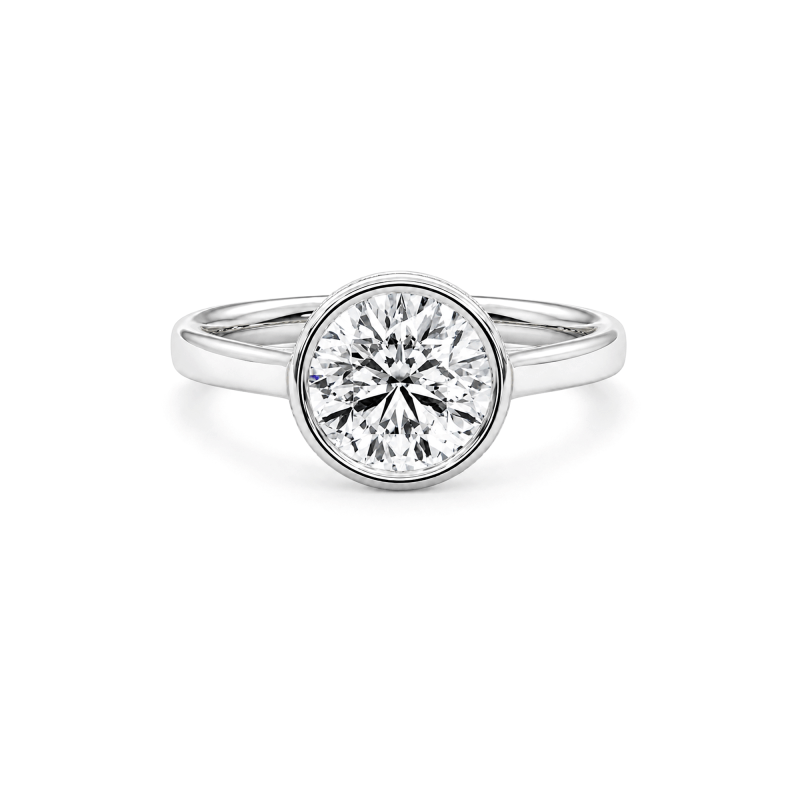 Bezel setting Lab Diamond ring Dubai