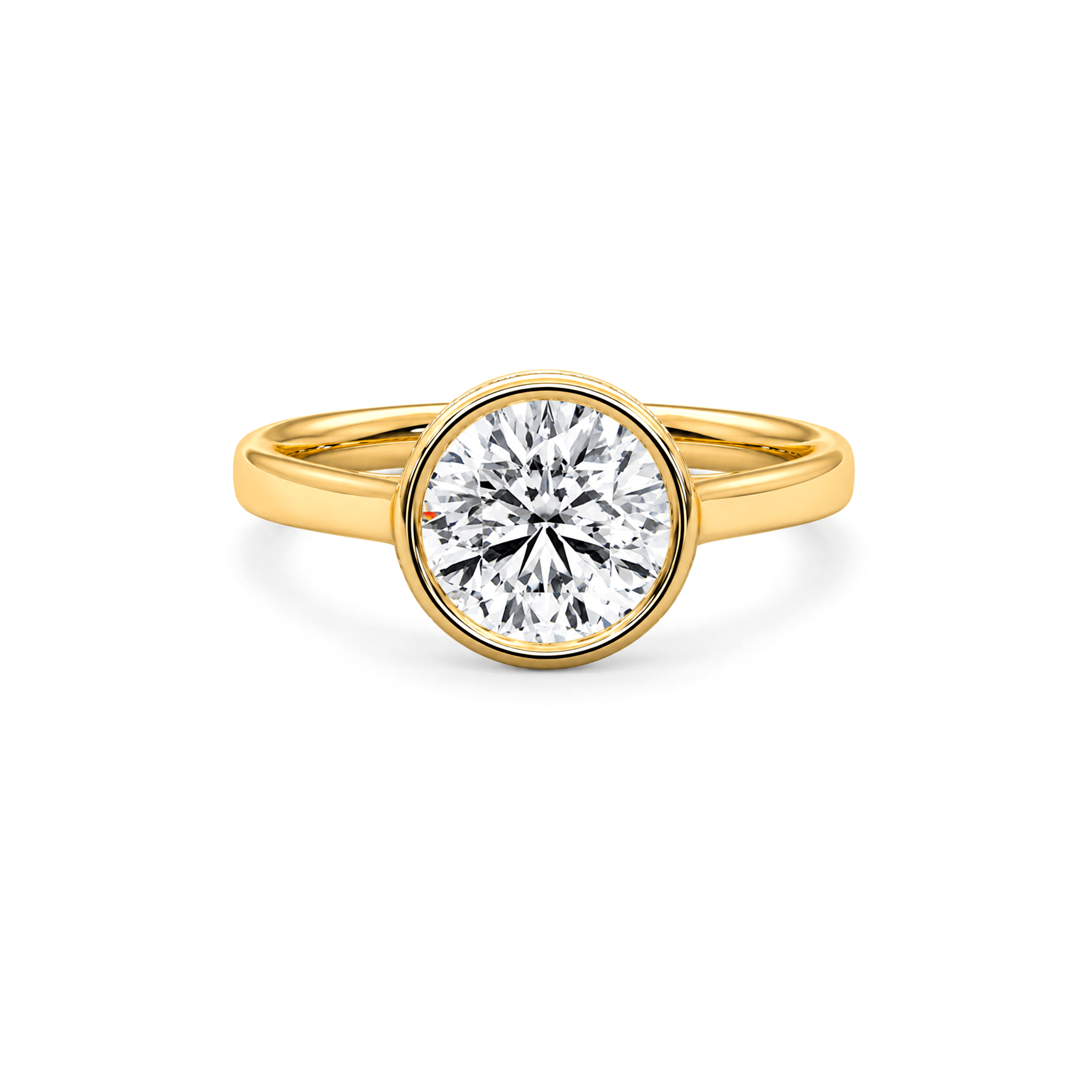 Bezel setting Lab Diamond ring Bezel setting Lab Diamond ring