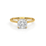 Cushion lab diamond ring