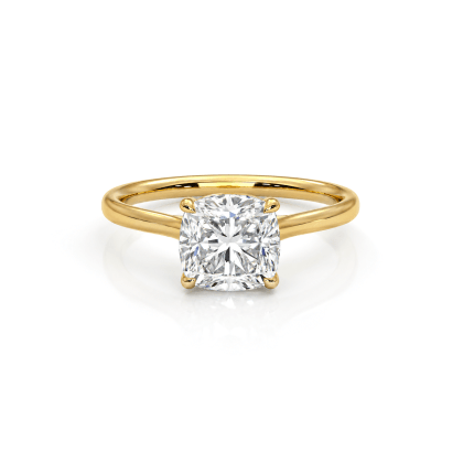 Cushion lab diamond ring