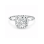Cushion lab diamond ring with Halo Dubai