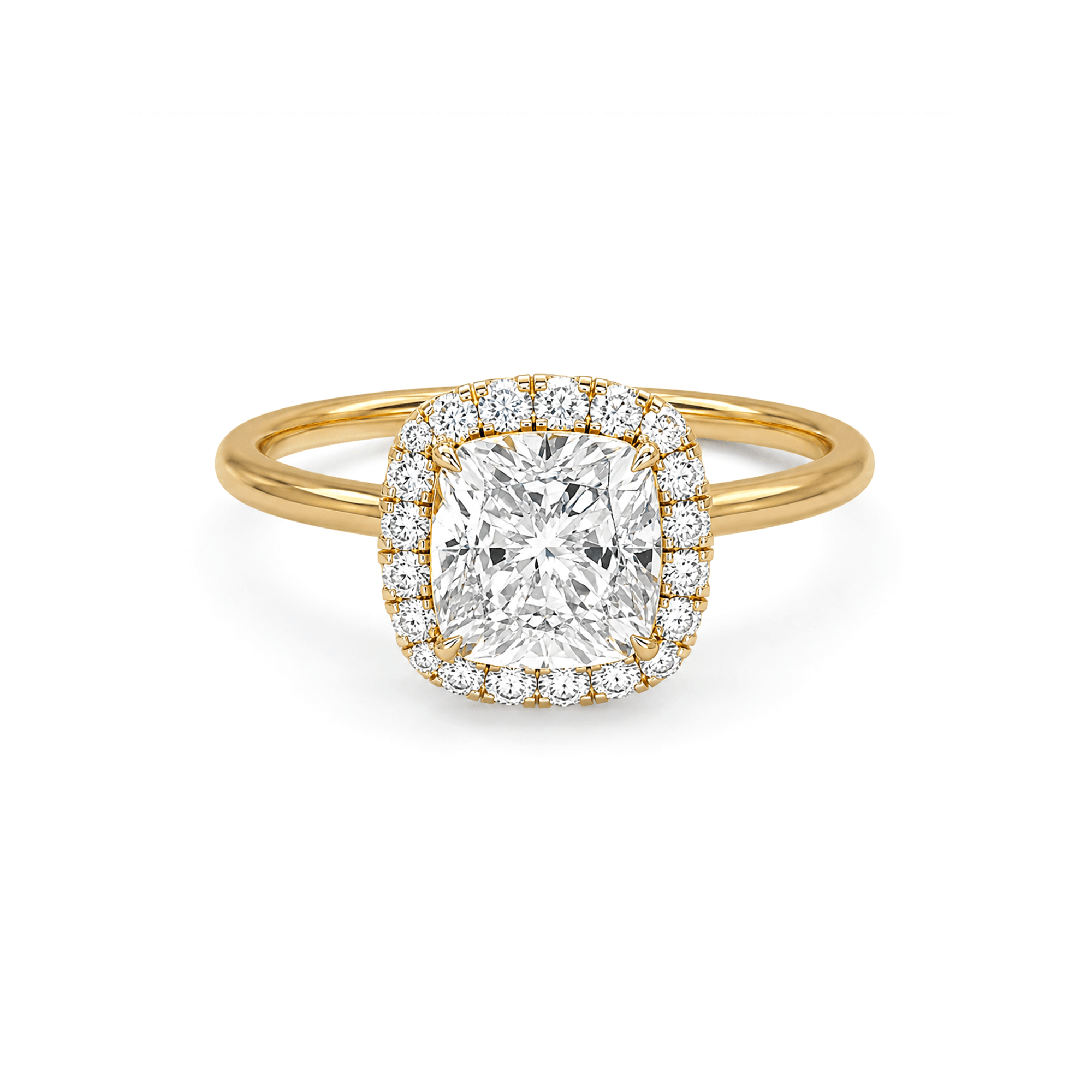 Cushion lab diamond ring with Halo Cushion lab diamond ring with Halo