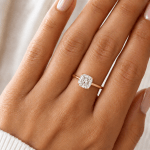 Custom Cushion lab diamond ring