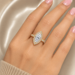 Custom Marquise Lab Diamond engagement ring