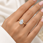 Custom Pear Lab diamond ring Dubai