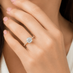 Custom Round Lab diamond engagement ring