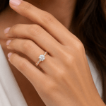 Custom Twisted shanks lab diamond ring