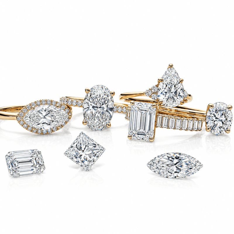Custom lab grown diamond ring in Dubai