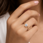 Customized Round lab diamond Solitaire ring