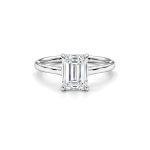 Emerald Cut Solitaire lab diamond ring Dubai