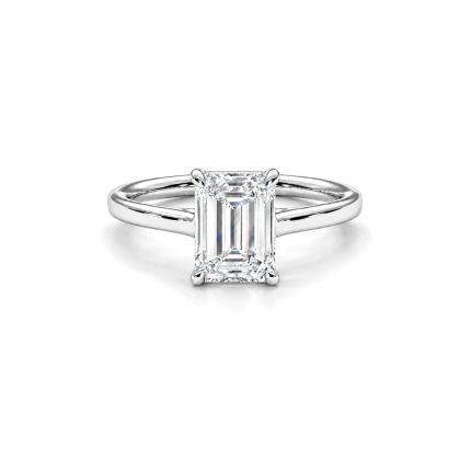 Emerald Cut Solitaire lab diamond ring Dubai