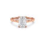 Emerald Cut Solitaire lab diamond ring UAE