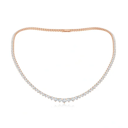 Graduated Lab Diamond Tennis Necklace