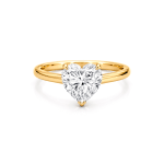 Heart lab diamond Solitaire ring