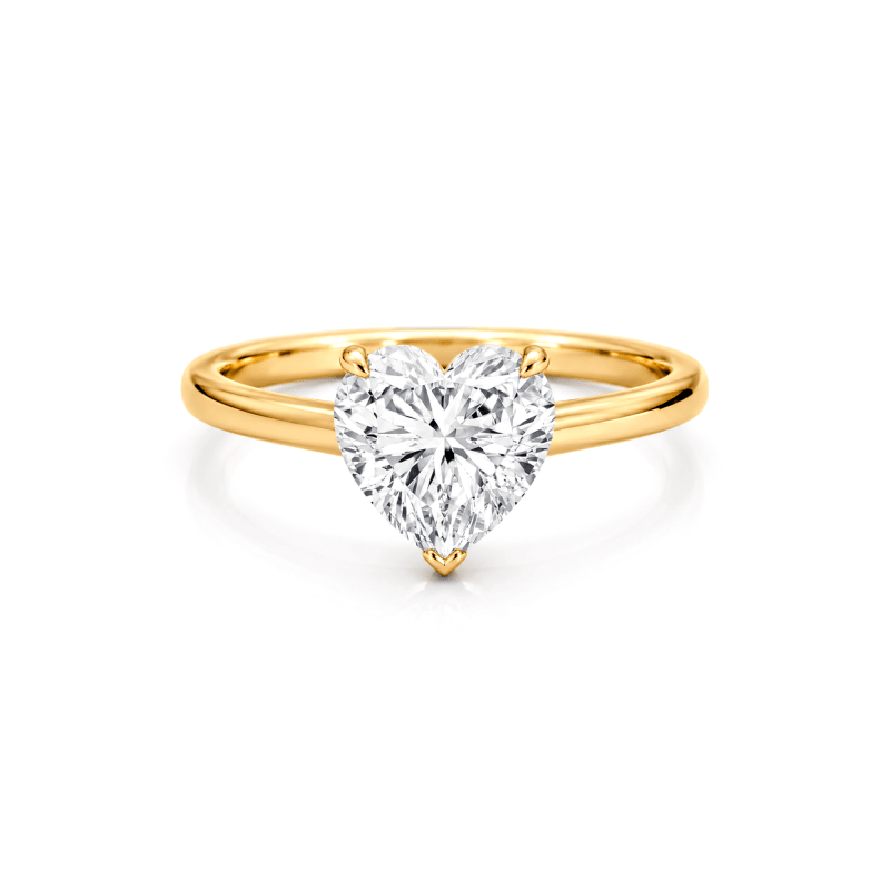 Heart lab diamond Solitaire ring