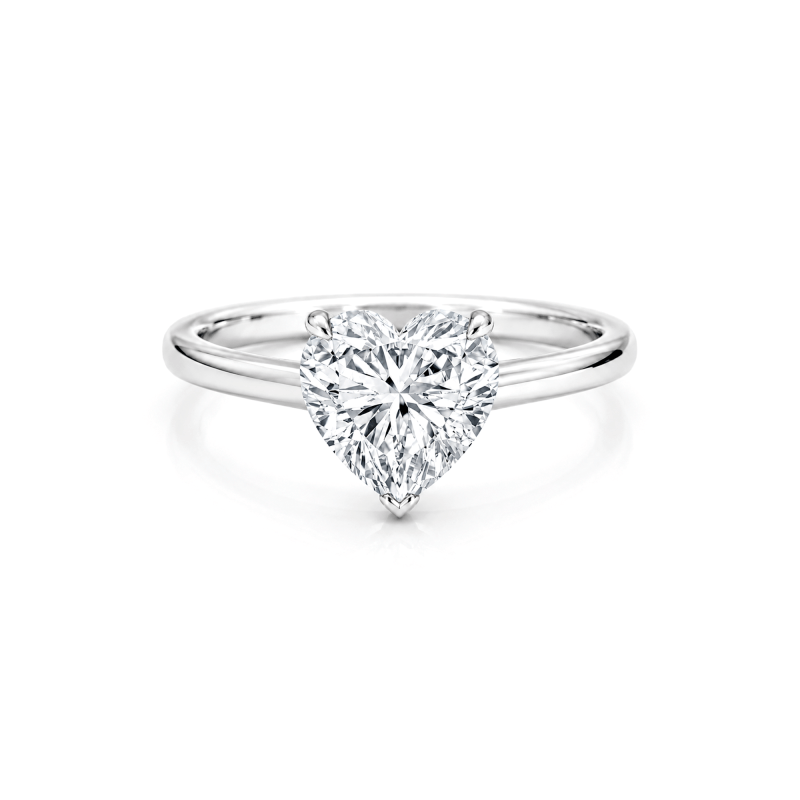 Heart lab diamond Solitaire ring Dubai