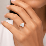 Heart lab diamond Solitaire ring Dubai UAE
