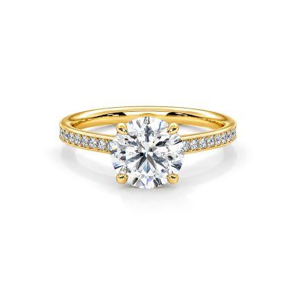 Lab Diamond Engagement ring with Shoulder diamonds