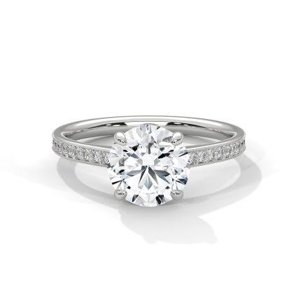 Lab Diamond Engagement ring with Shoulder diamonds