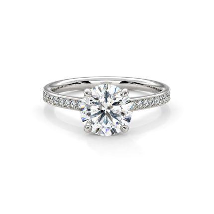 Lab Diamond Engagement ring with Shoulder diamonds Dubai