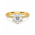 Lab Diamond ring with Shoulder diamonds Dubai
