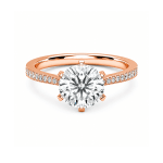 Lab Diamond ring with Shoulder diamonds UAE