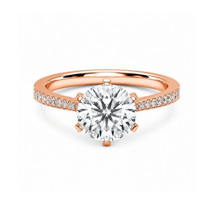 Lab Diamond ring with Shoulder diamonds UAE