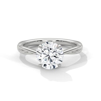 Lab diamond ring with Twisted shanks