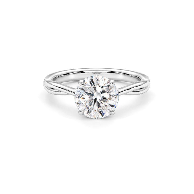 Lab diamond ring with Twisted shanks Dubai