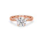 Lab diamond ring with Twisted shanks UAE