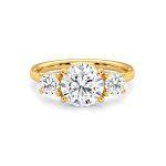 Lab diamond trilogy ring