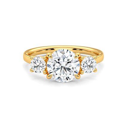 Lab diamond trilogy ring