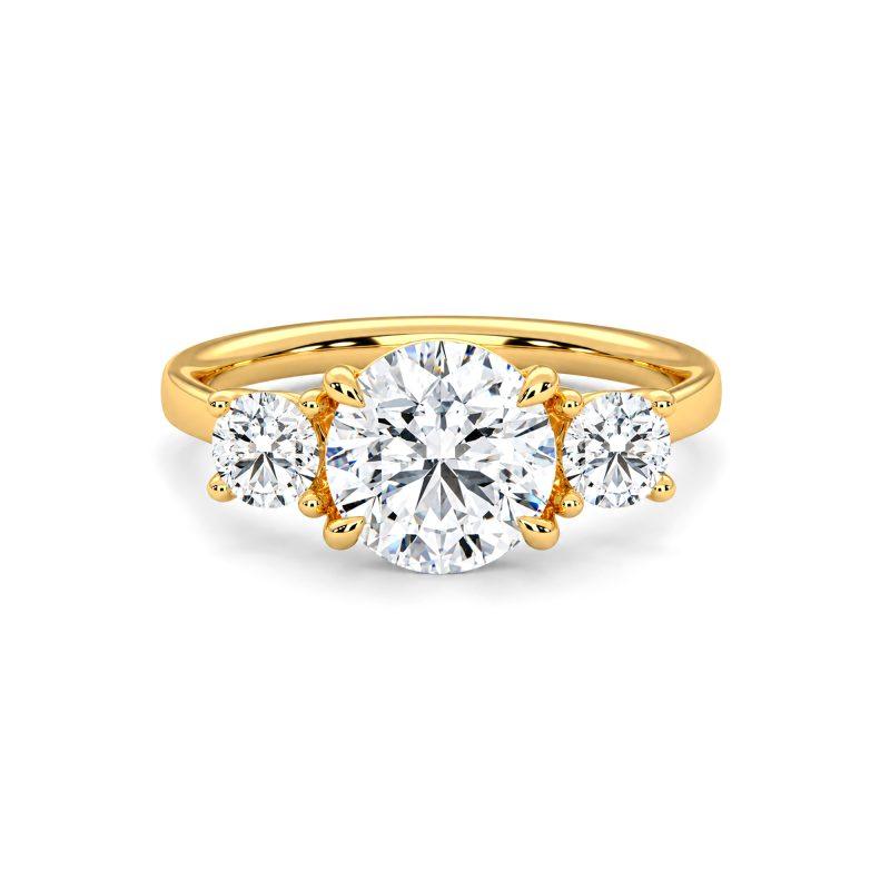 Lab diamond trilogy ring