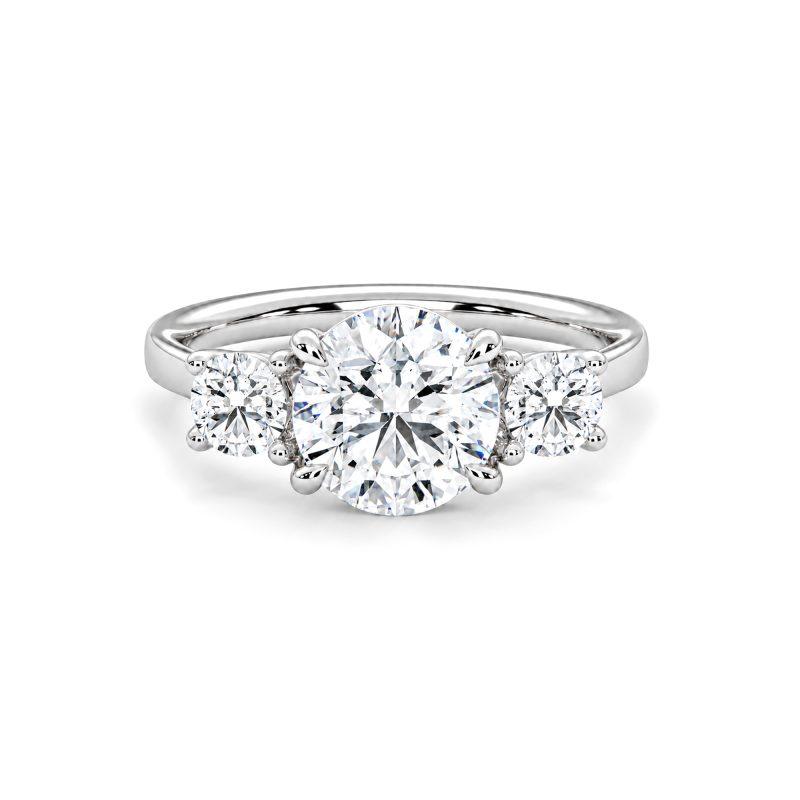 Lab diamond trilogy ring Dubai