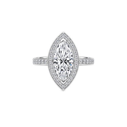 Marquise Lab Diamond engagement ring Dubai