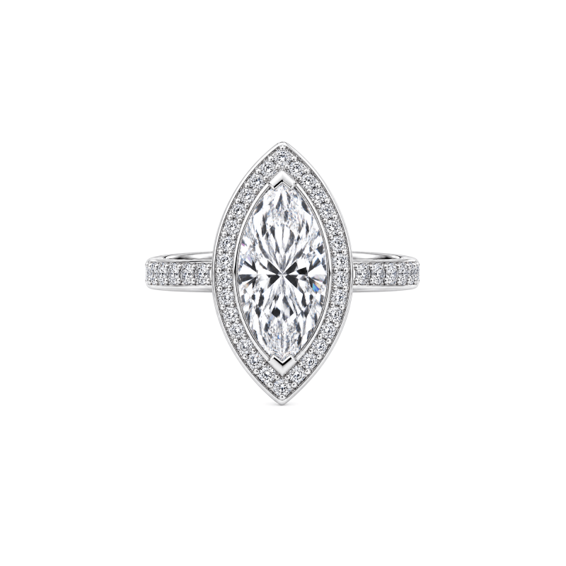 Marquise Lab Diamond engagement ring Dubai