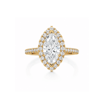 Marquise Lab diamond ring with Halo