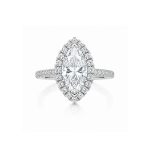 Marquise Lab diamond ring with Halo Dubai