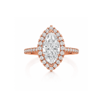 Marquise Lab diamond ring with Halo UAE