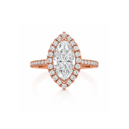 Marquise Lab diamond ring with Halo UAE
