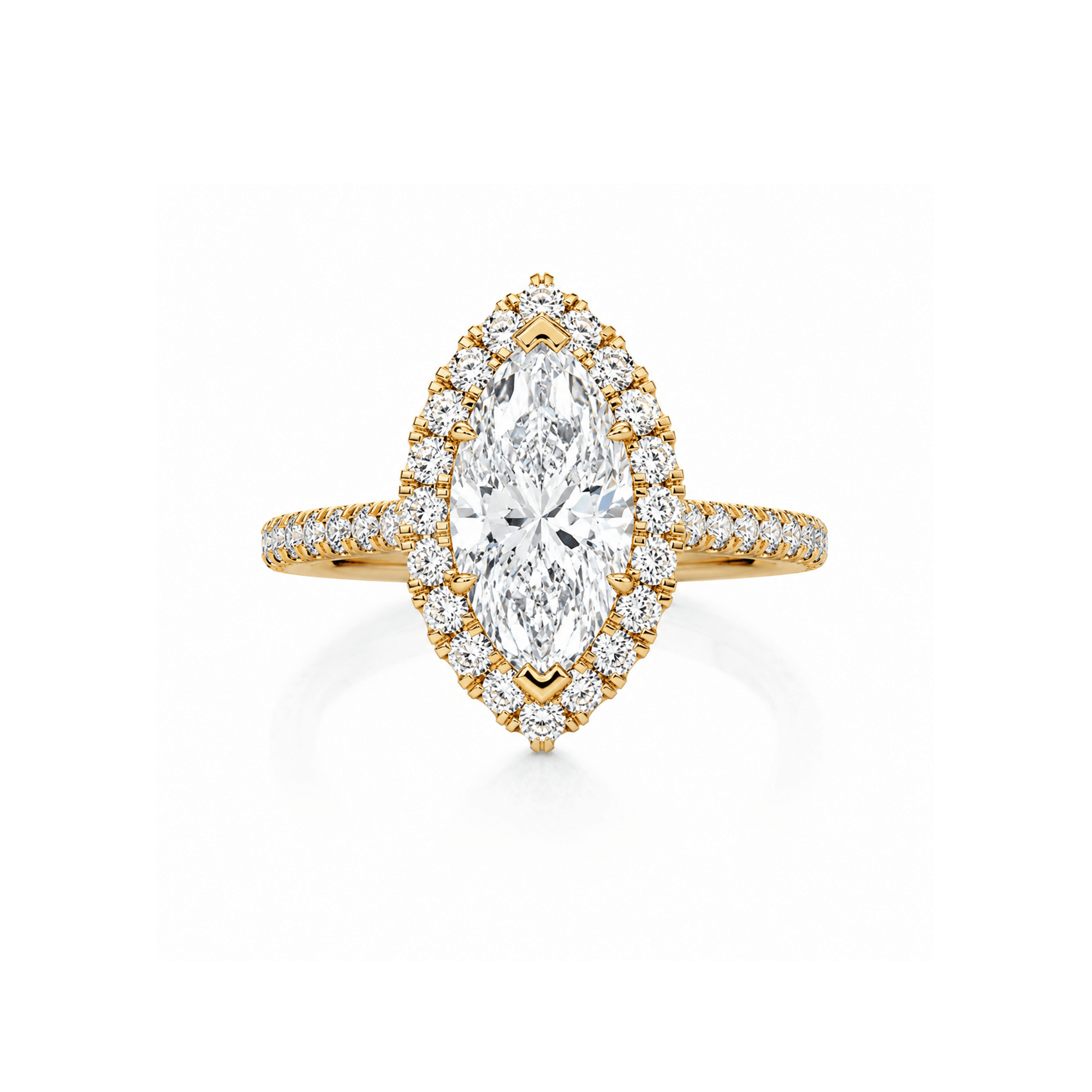 Marquise Lab diamond ring with Halo Marquise Lab diamond ring with Halo