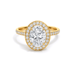 Oval Lab diamond ring with Halo