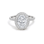 Oval Lab diamond ring with Halo Dubai