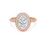 Oval Lab diamond ring with Halo UAE