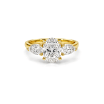 Oval and Pear Lab Diamond Trilogy ring