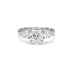Oval and Pear Lab Diamond Trilogy ring Dubai