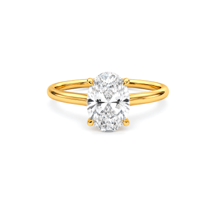 Oval lab diamond ring