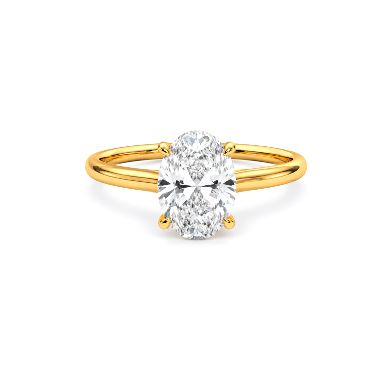 Oval lab diamond ring